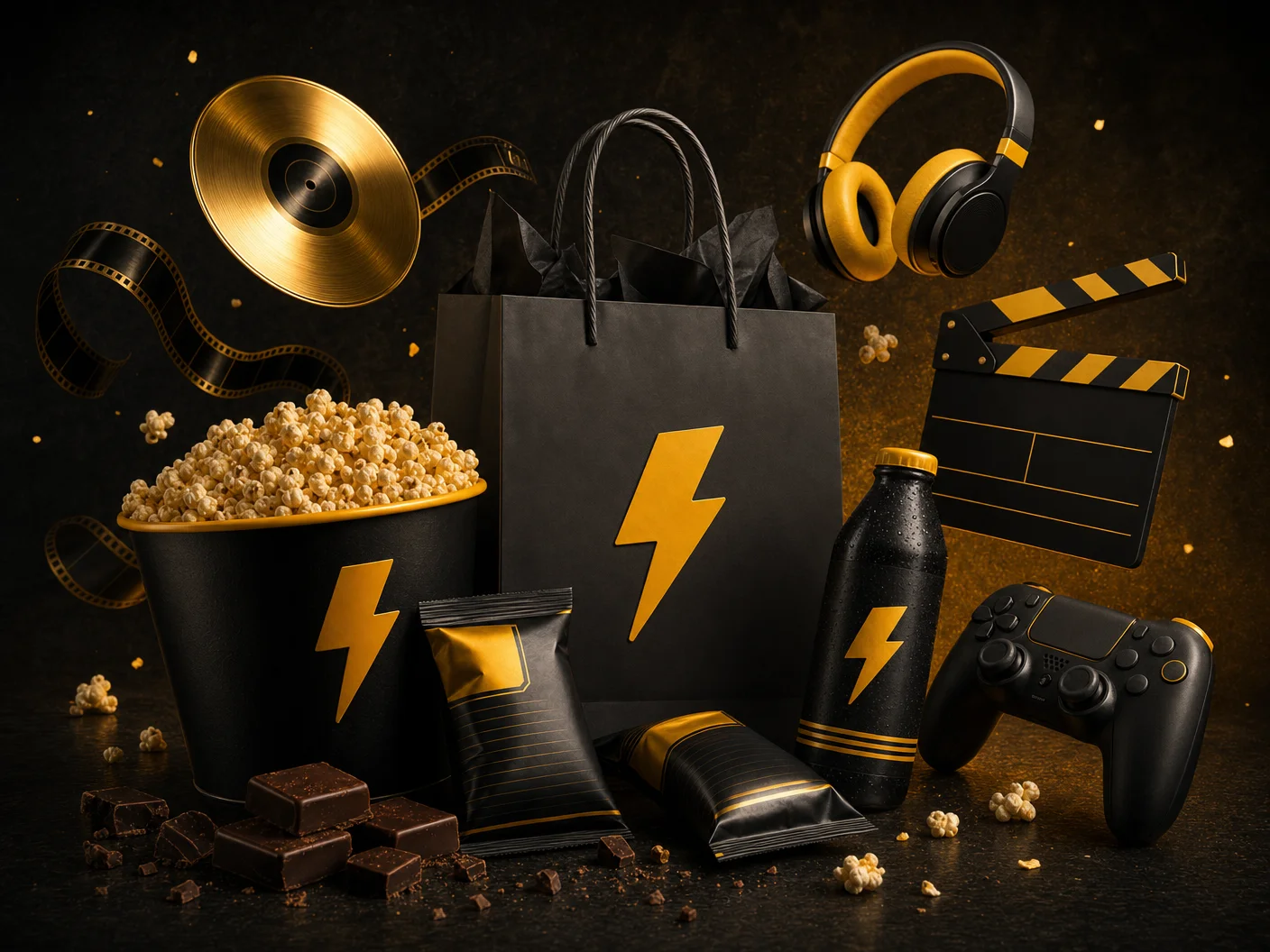Pack AURA com pipocas, fones e comando de gaming